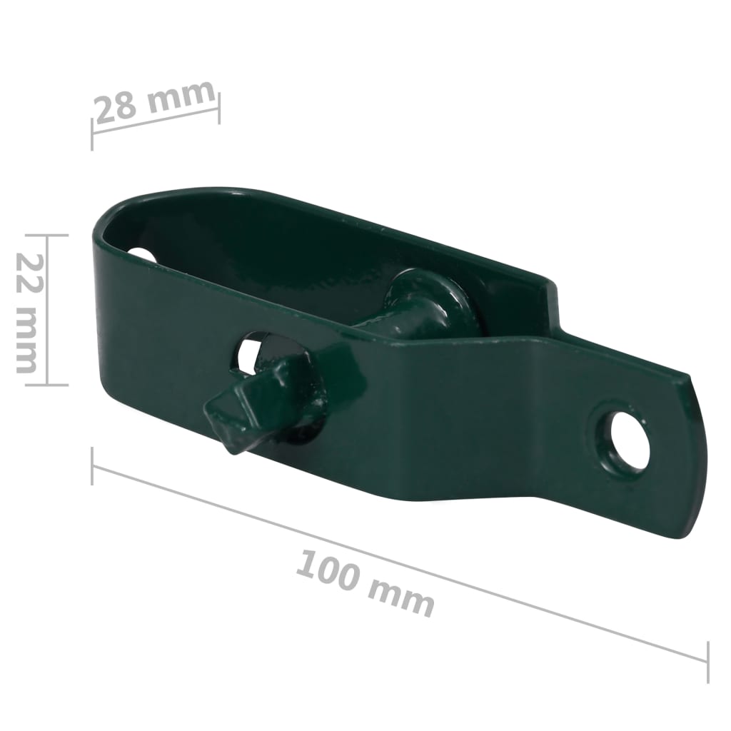 Fence Wire Tensioners 3 pcs 100 mm Steel Green