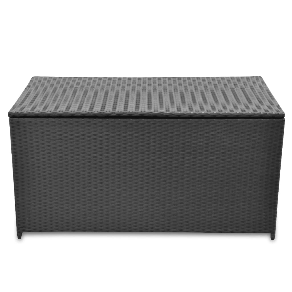 Garten-Aufbewahrungsbox Schwarz 120×50×60 cm Poly Rattan