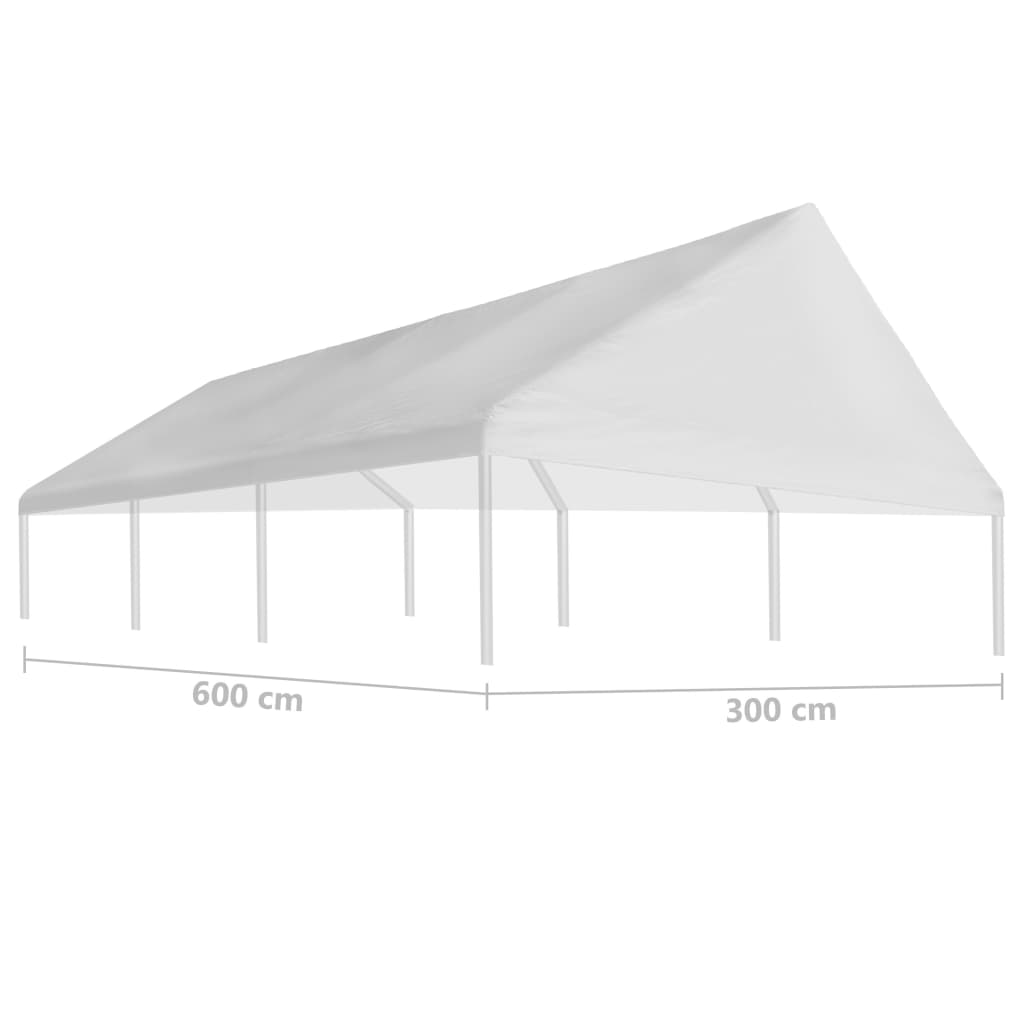 Party Tent Roof 3 x 6 m White