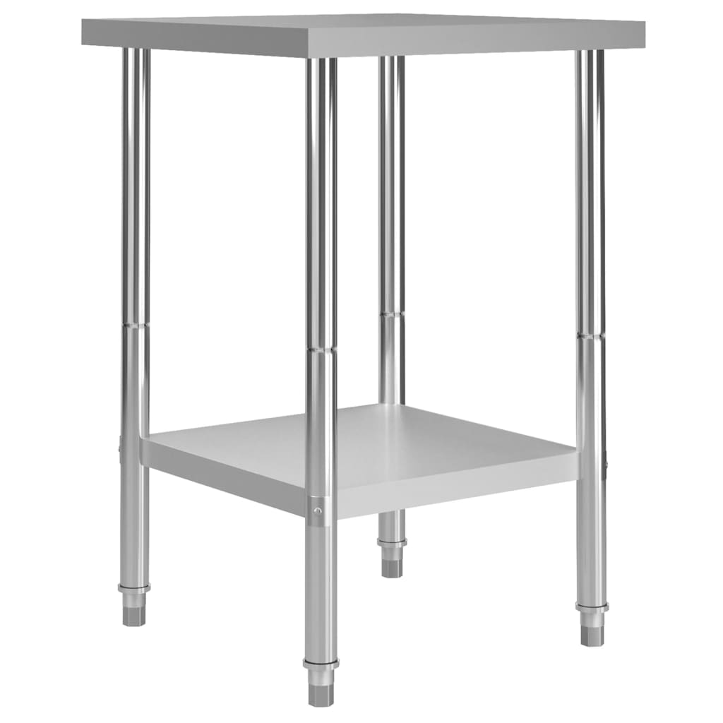 Kitchen Work Table 60x60x85 cm Stainless Steel