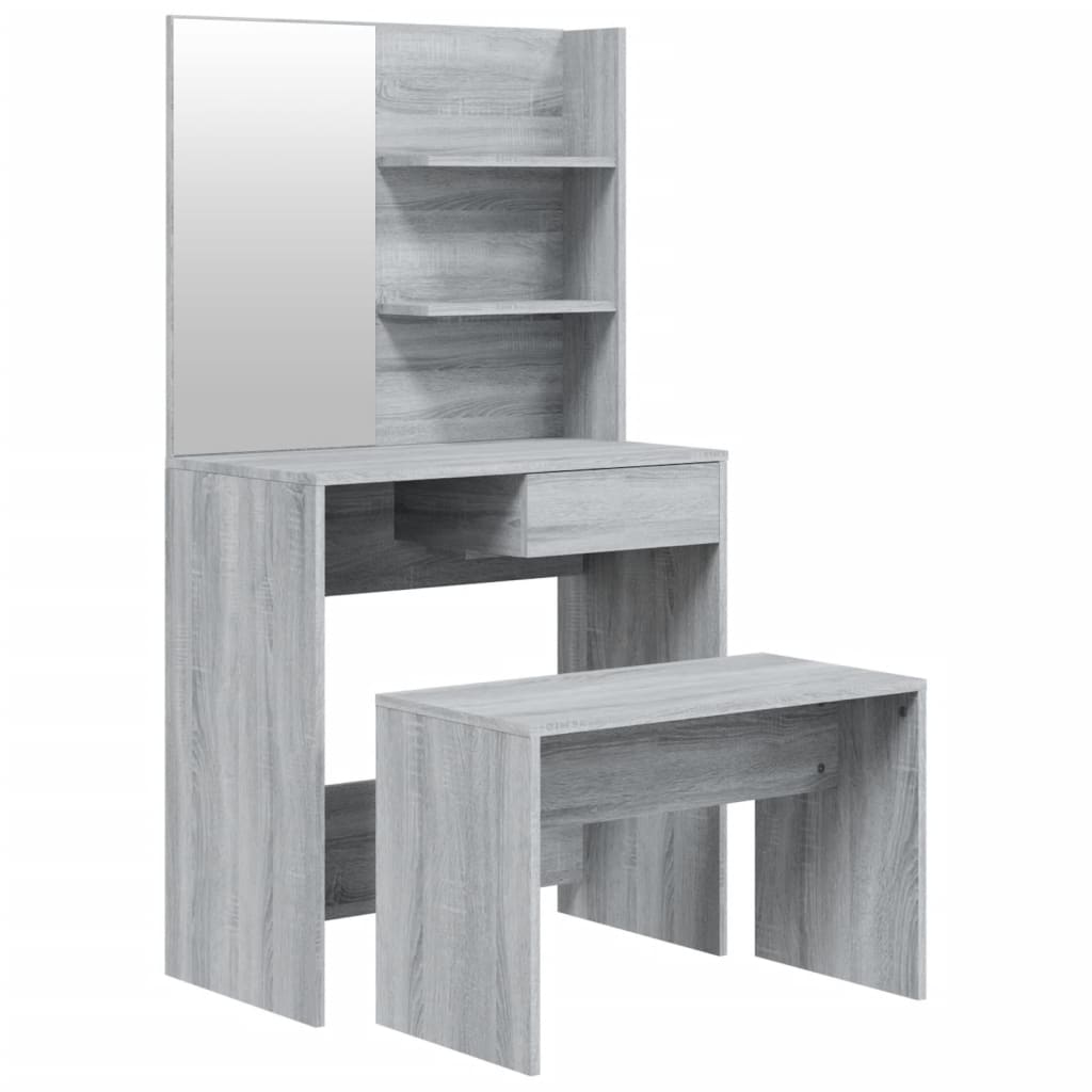 Dressing Table Set Grey Sonoma 74.5x40x141 cm