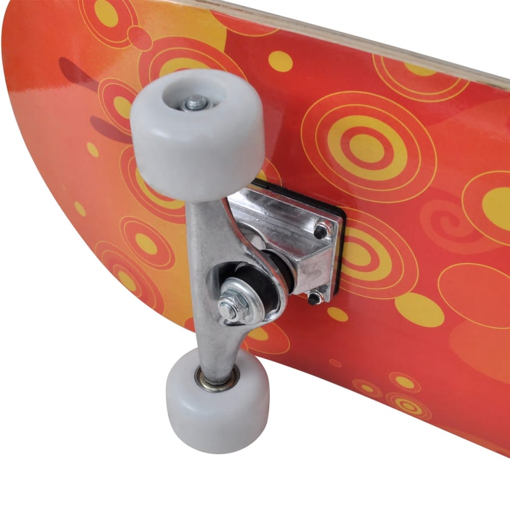 Ovales Skateboard 9-lagiges Ahornholz Feuer-Design 8"