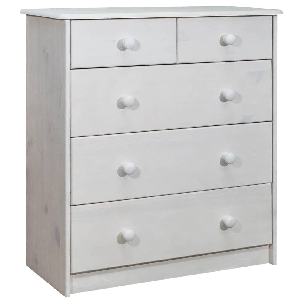 Chest of Drawers 75x35x80.5 cm Solid Pine Wood