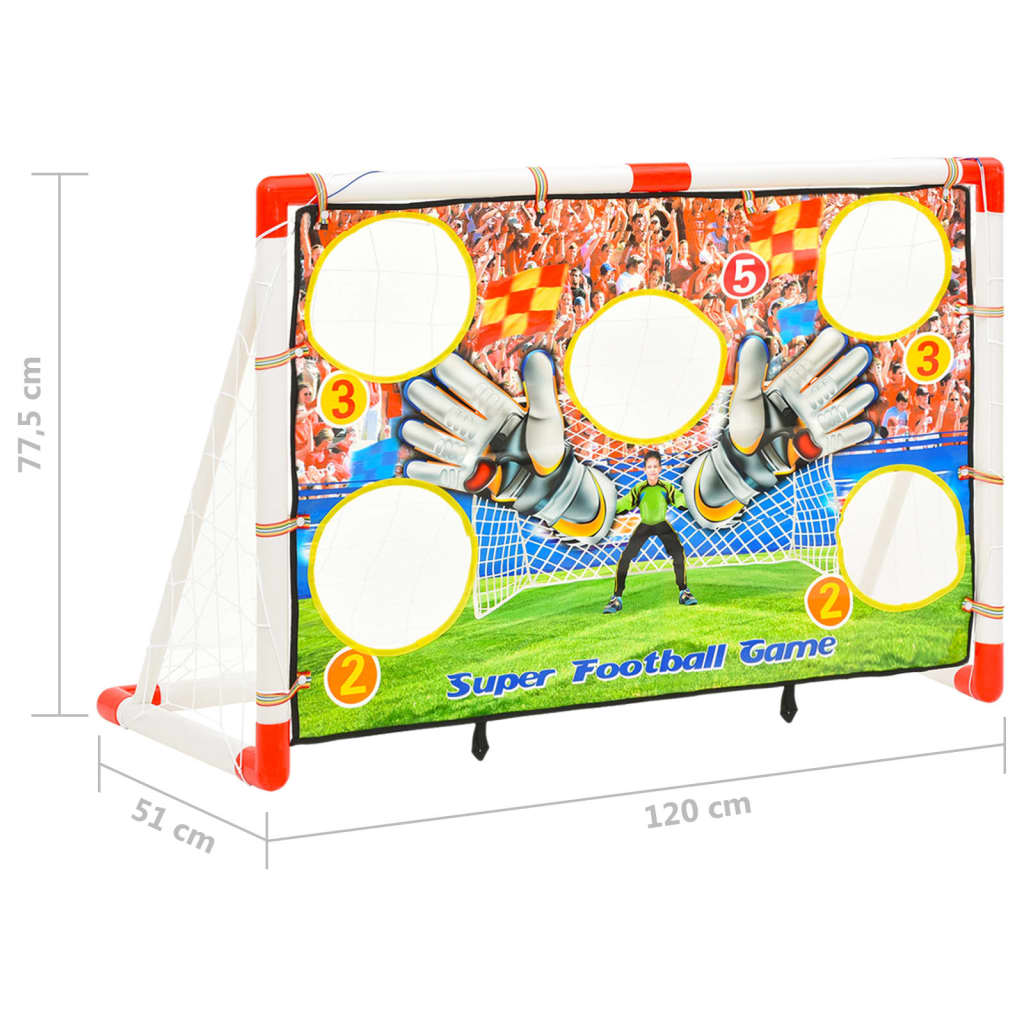 Fussballtor-Set mit Torwand 120x51x77,5 cm  