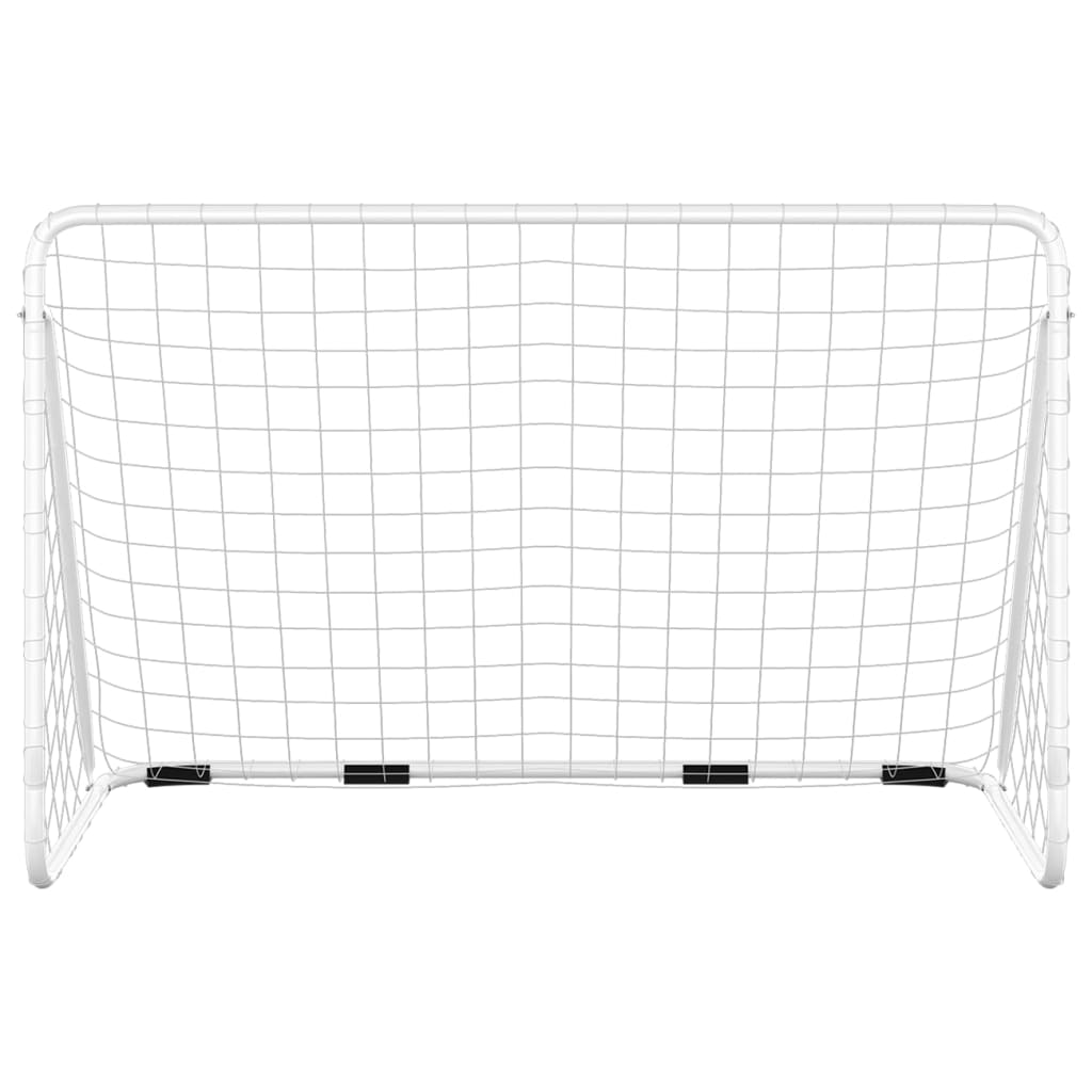 Football Goal with Net White 180x90x120 cm Steel