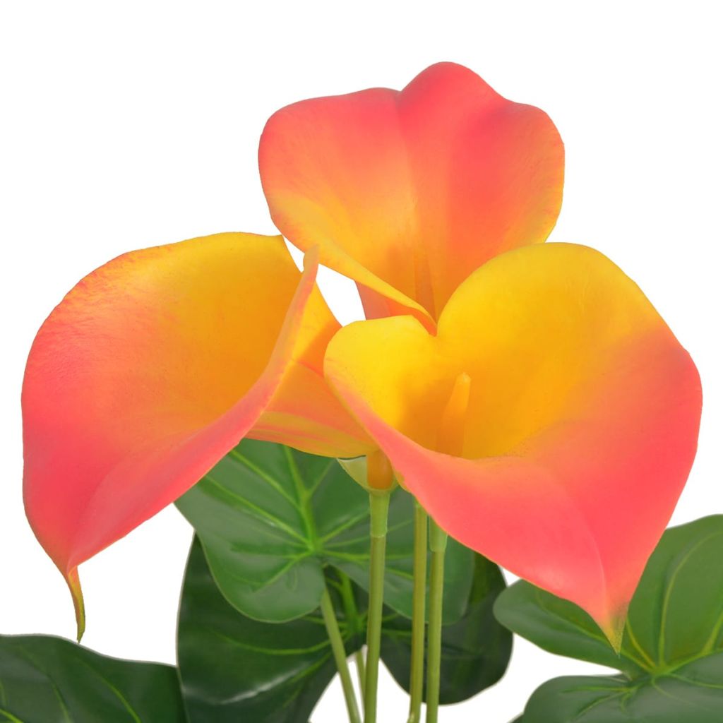 Artificial Calla Lily Plant with Pot 45 cm Red and Yellow