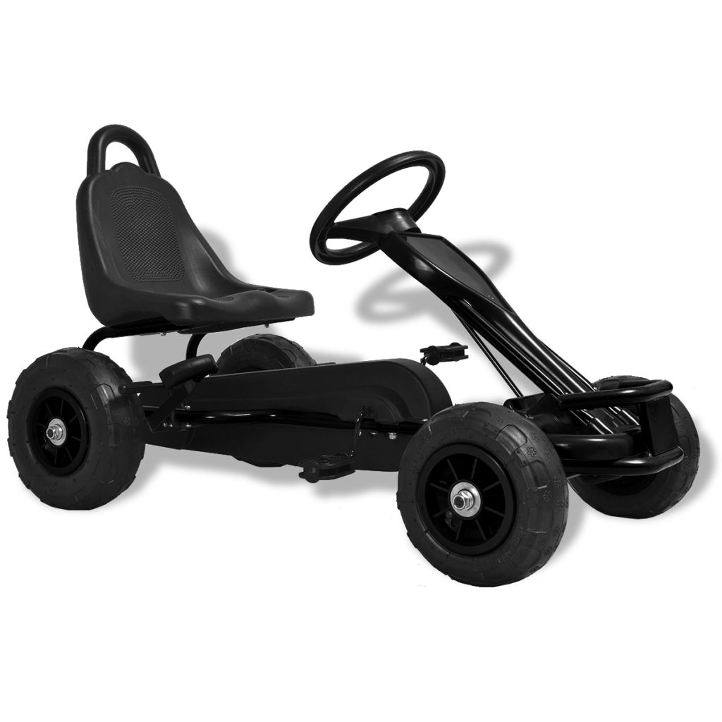 Kart à pédales avec pneus Noir