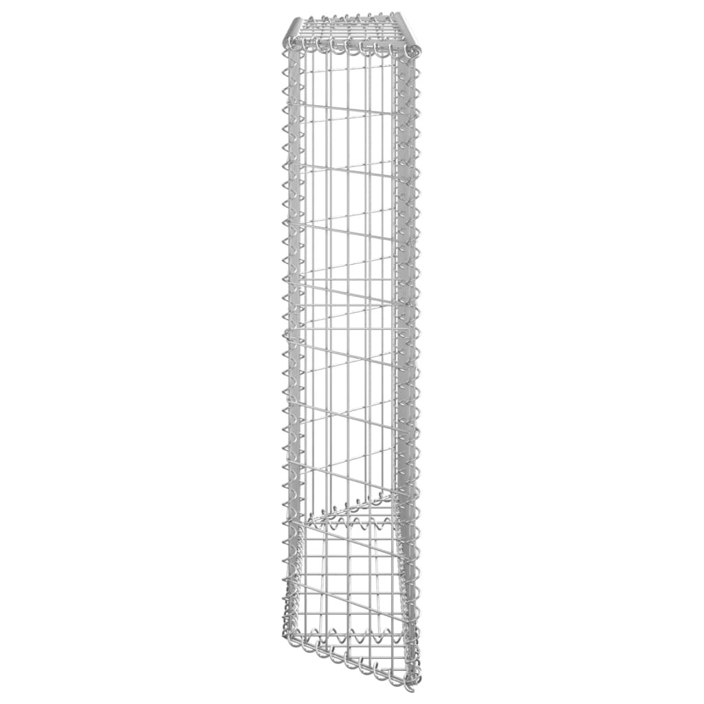  Gabionen-Hochbeet Trapezform Verzinkter Stahl 100x20x100 cm