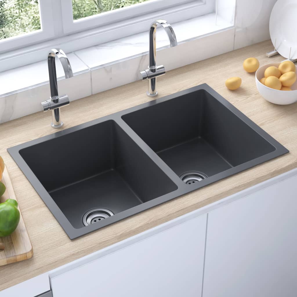 3072539 Handmade Kitchen Sink Black Stainless Steel (51519)