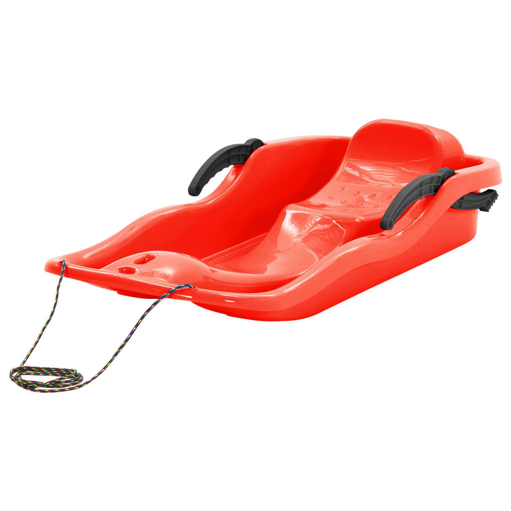 Sledge with Brakes Red 87x40x18 cm Polypropylene