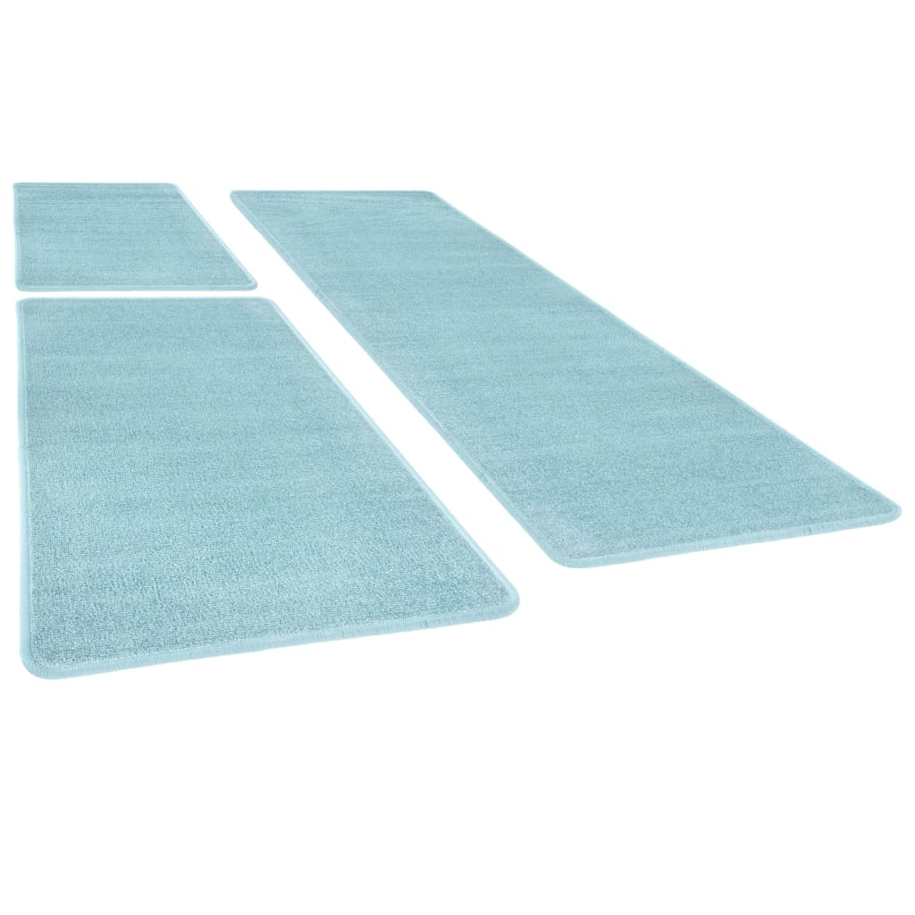 Bed Carpets Shaggy High Pile 3 pcs Turquoise