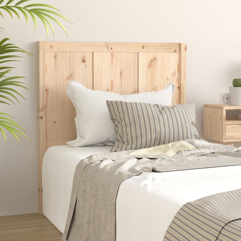 Bed Headboard 105.5x4x100 cm Solid Pine Wood