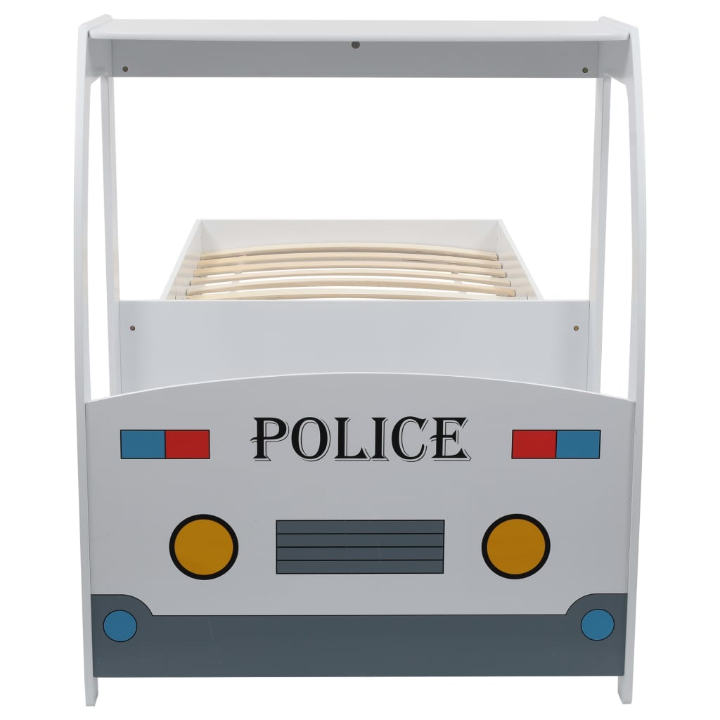 Children's Police Car Bed with Desk 90x200 cm