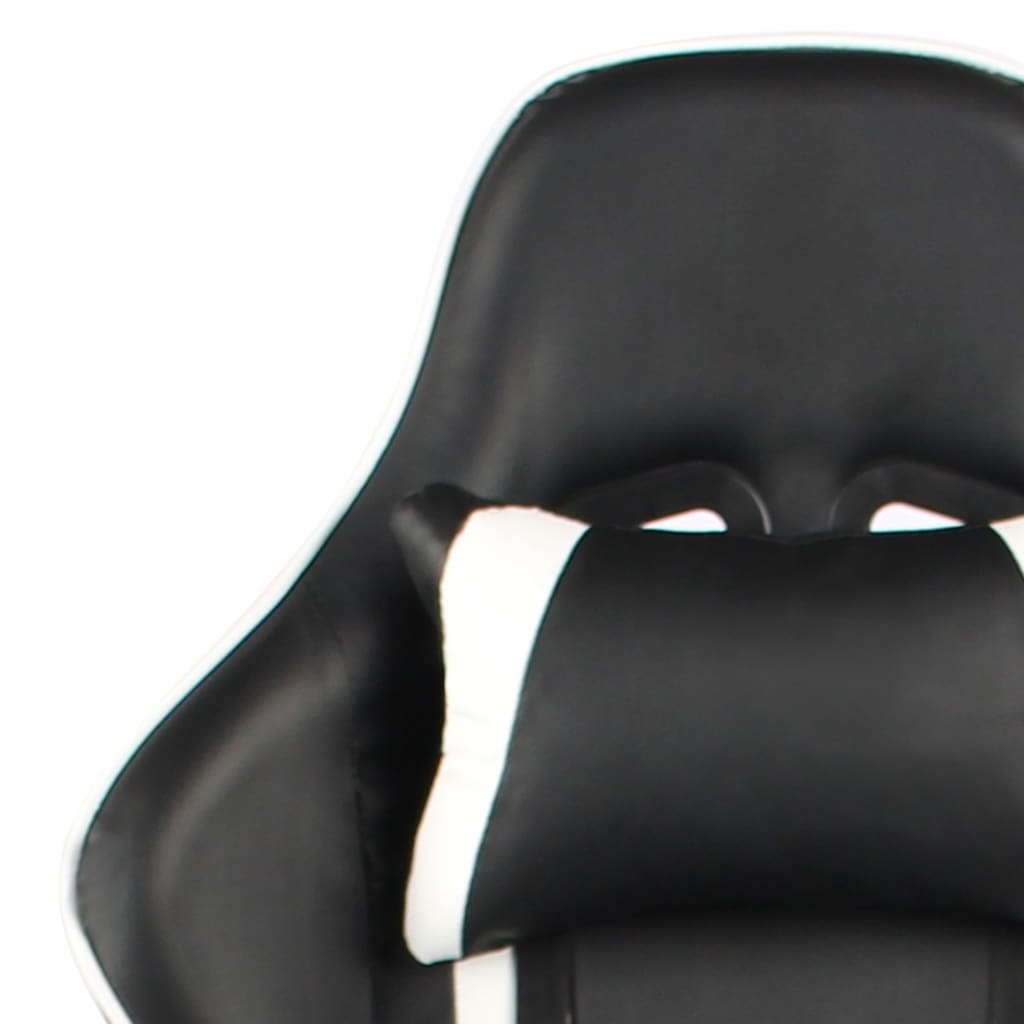 Swivel Gaming Chair White PVC