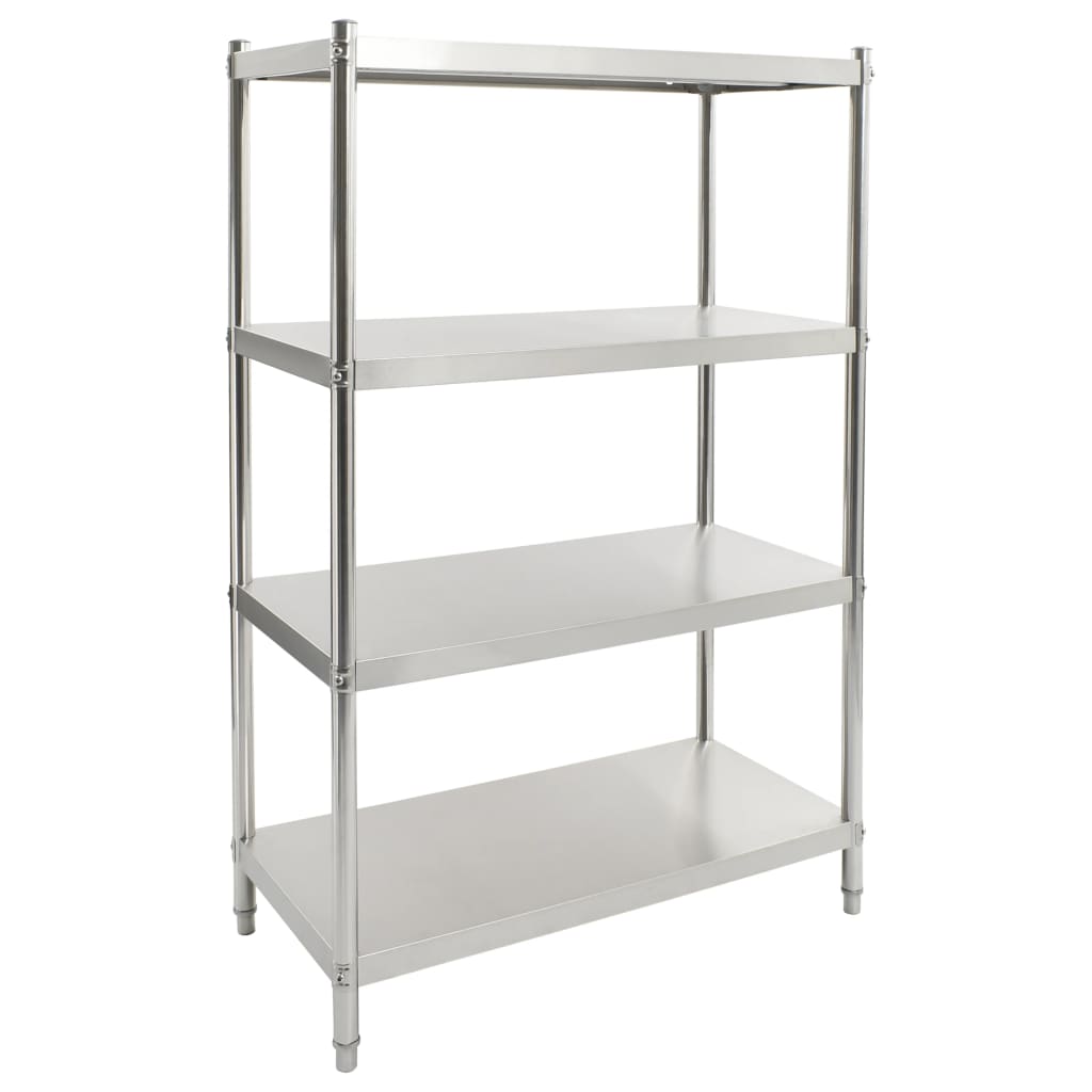 4-Tier Kitchen Shelf 100x50x155 cm Stainless Steel