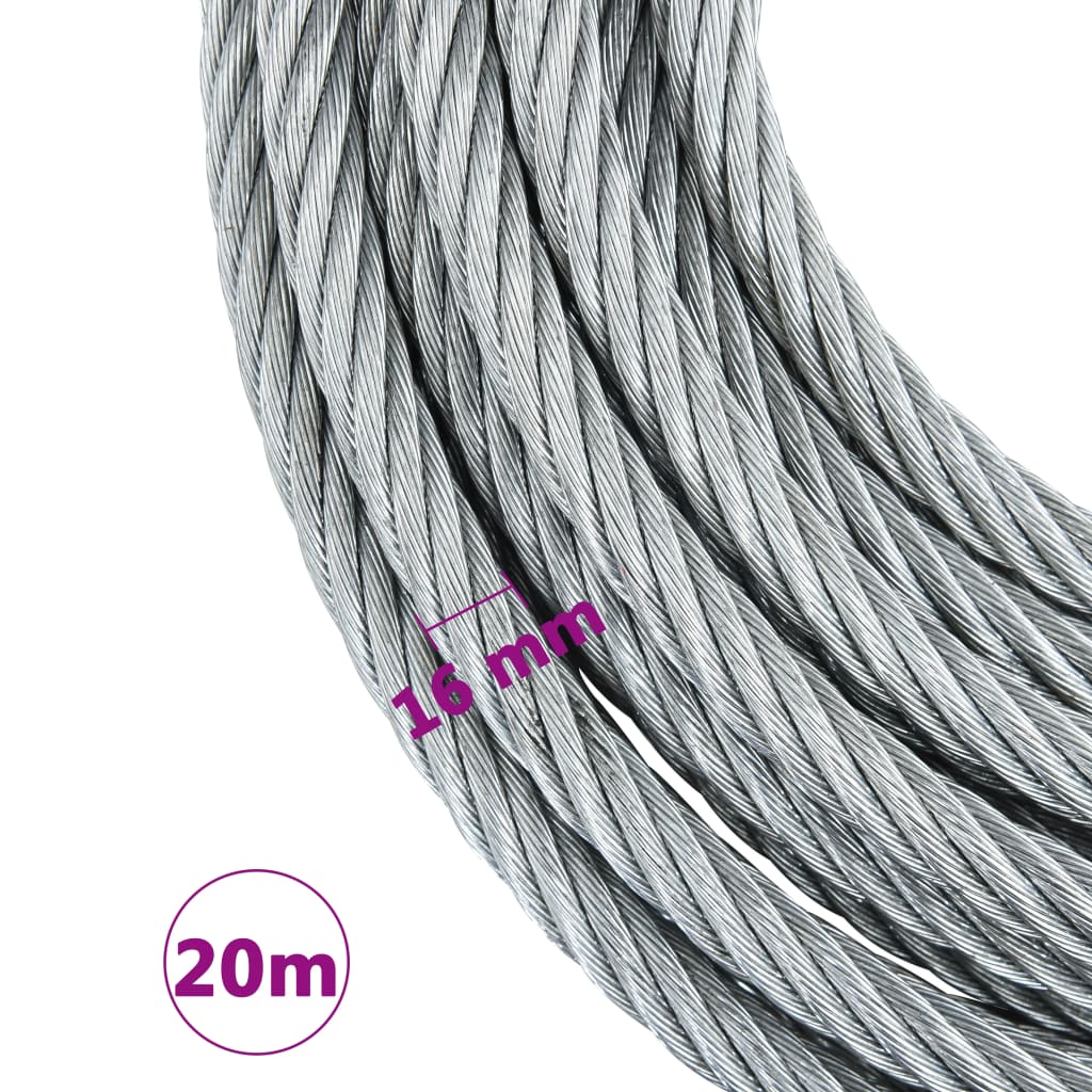 Wire Rope Cable 3200 kg 20 m