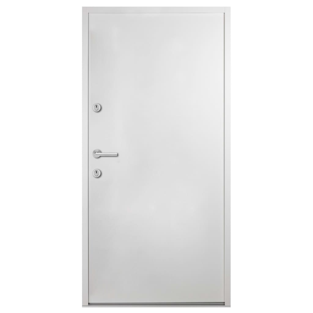 Aluminium Front Door White 110x207.5 cm