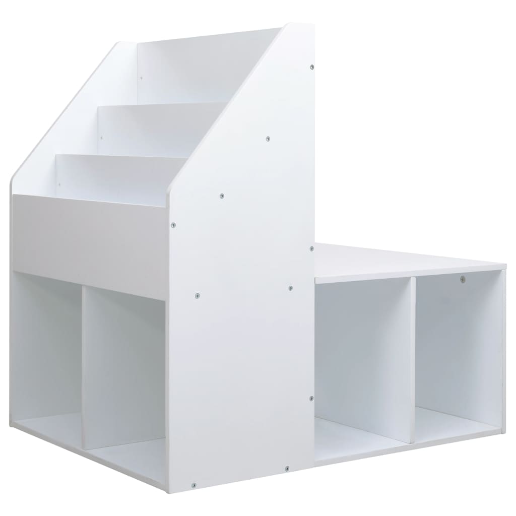 Children's Cabinet with Bench White 60x78x78 cm MDF