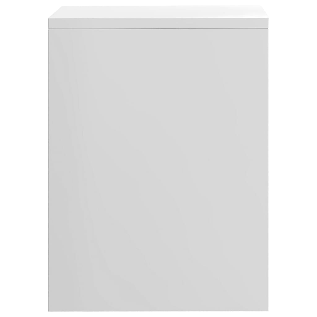 2 pcs Tables de chevet Blanc brillant 40 x 30 x 40 cm Aggloméré 