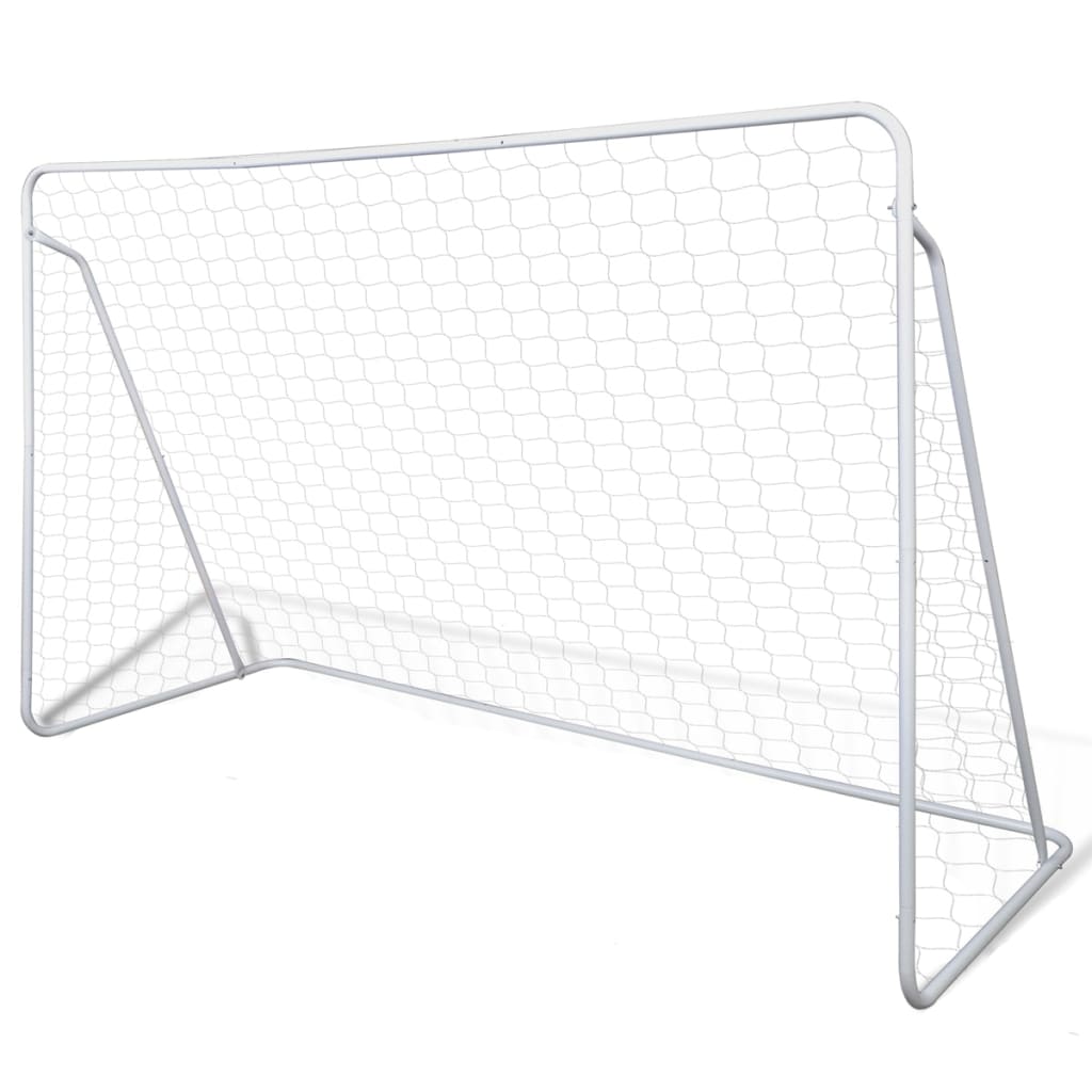 Football Goal Nets Steel 2 pcs 240x90x150 cm