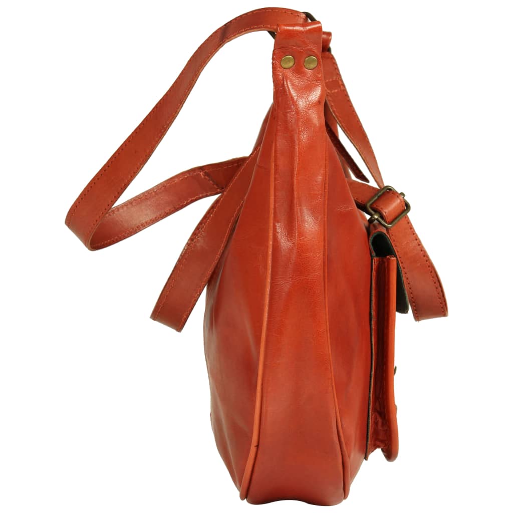 Ladies' Handbag Real Leather Tan