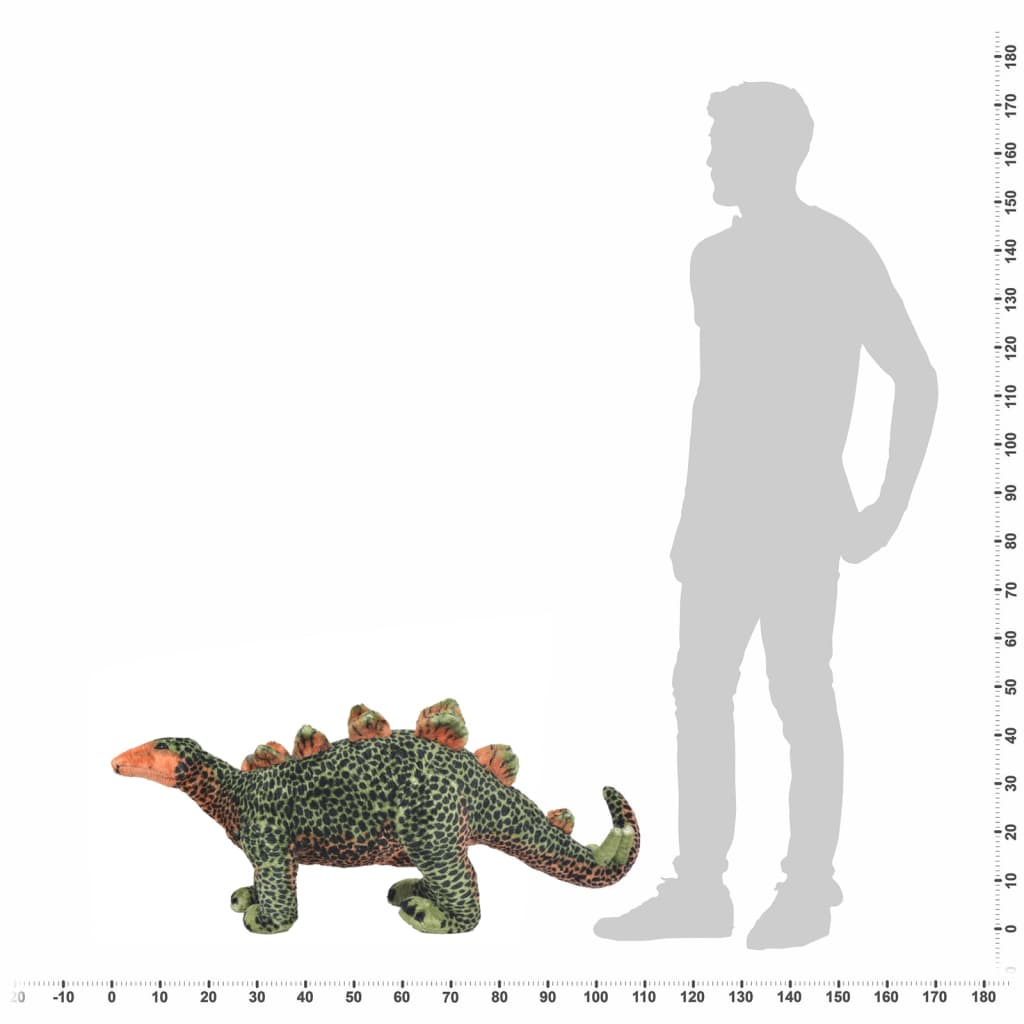 Jouet en peluche Dinosaure Stegosaurus Vert et orange XXL