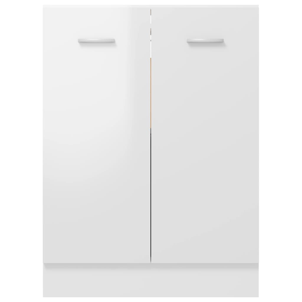 Bottom Cabinet High Gloss White 60x46x81.5 cm Engineered Wood