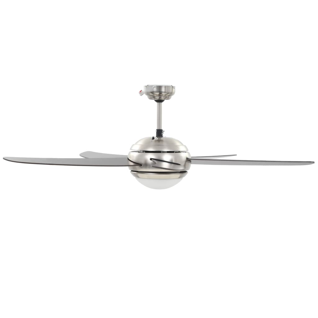 Ornate Ceiling Fan with Light 128 cm Brown