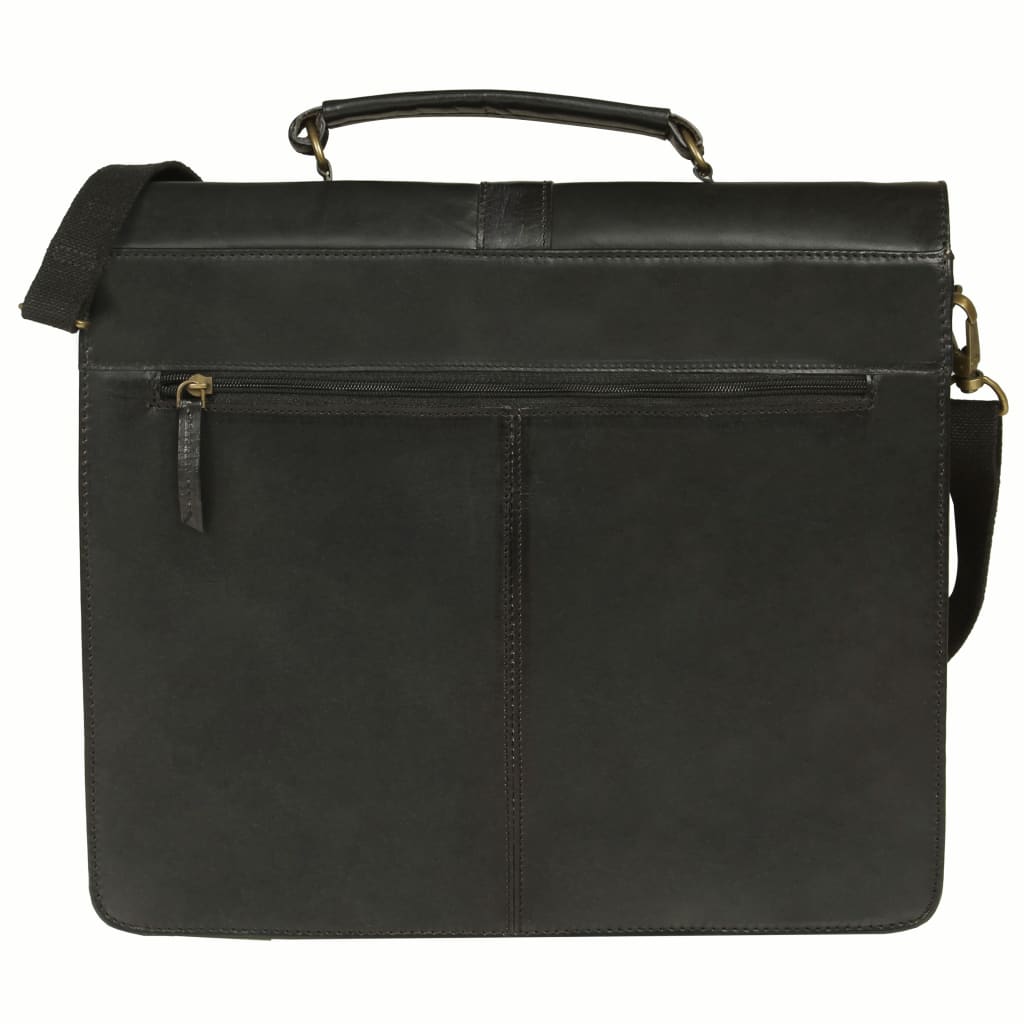 Briefcase Real Leather Black