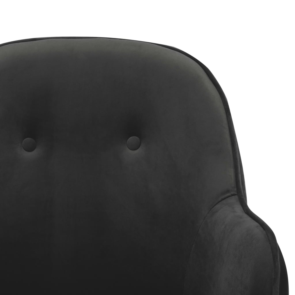 Rocking Chair Dark Grey Velvet