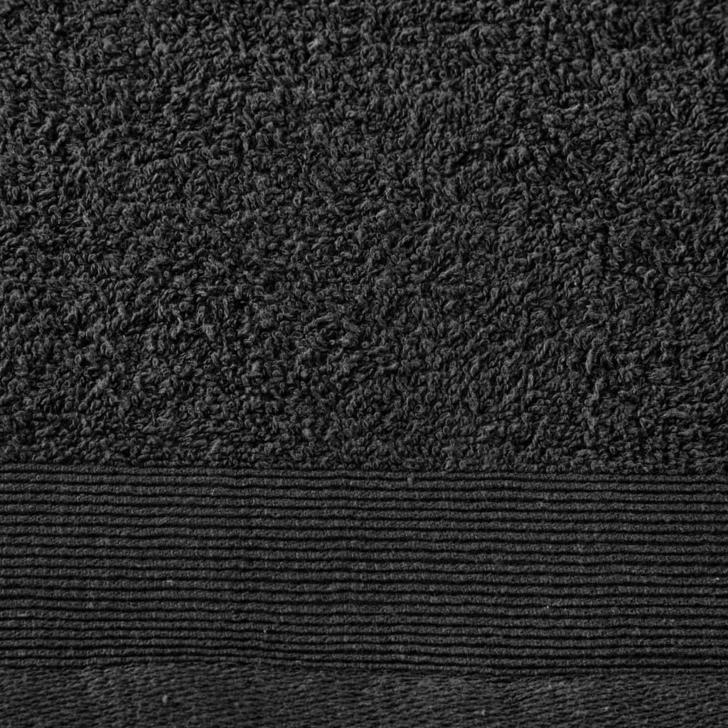Bath Towel Set 5 pcs Cotton 450 gsm 100x150 cm Black