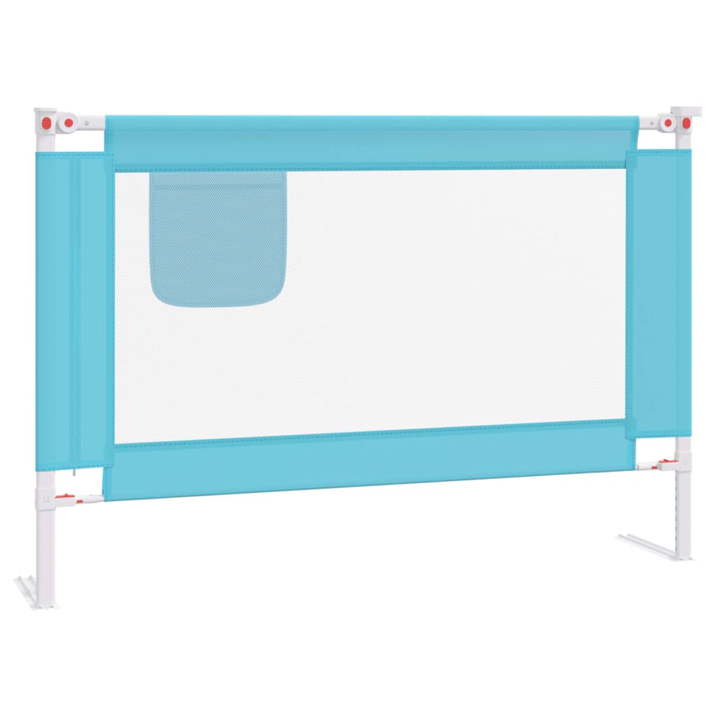 Toddler Safety Bed Rail Blue 100x25 cm Fabric