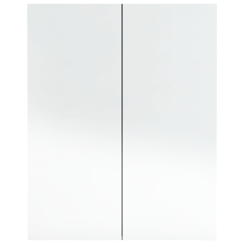 Bad-Spiegelschrank 60x15x75 cm MDF Grau