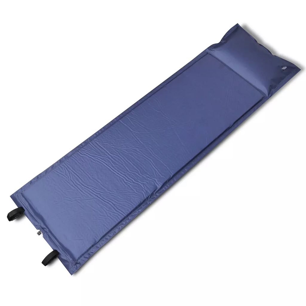 Selbstaufblasende Luftmatratze Blau 185x55x3cm (Einzelmatratze)