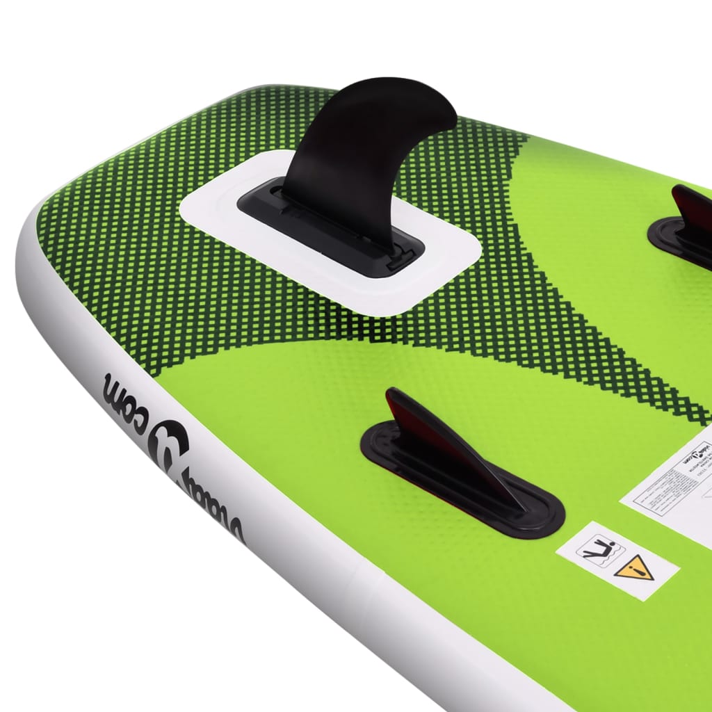 Inflatable Stand Up Paddle Board Set Green 330x76x10 cm