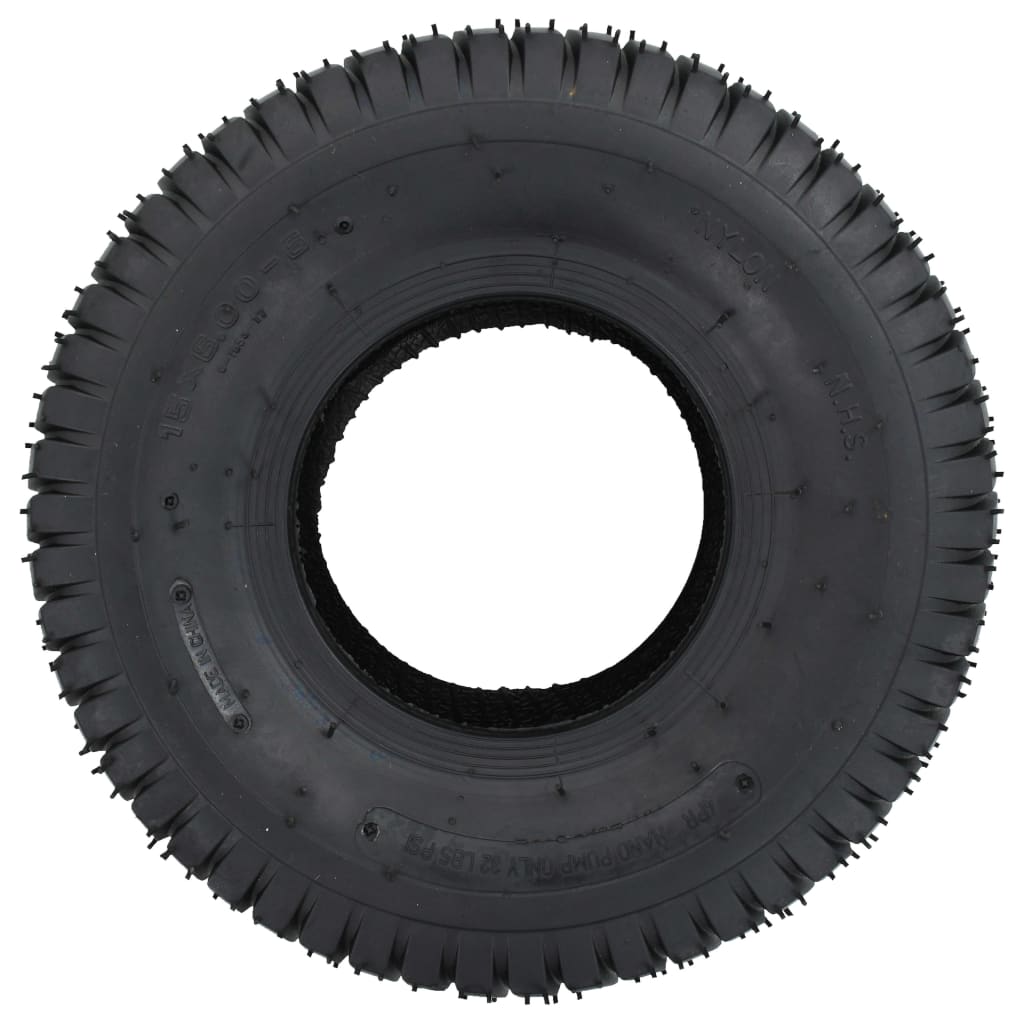 Wheelbarrow Tyres 2 pcs 15x6.00-6 4PR Rubber