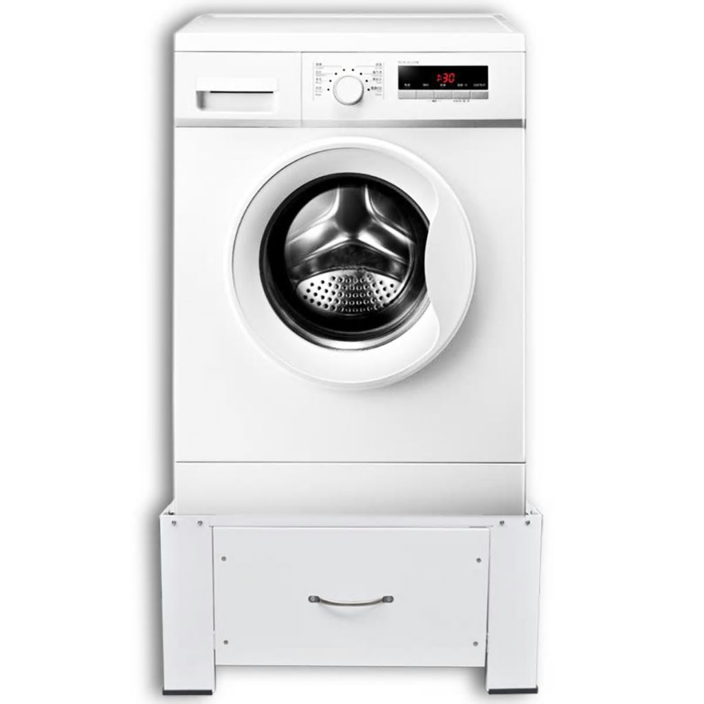 Waschmaschinen-Untergestell mit Schublade Weiss