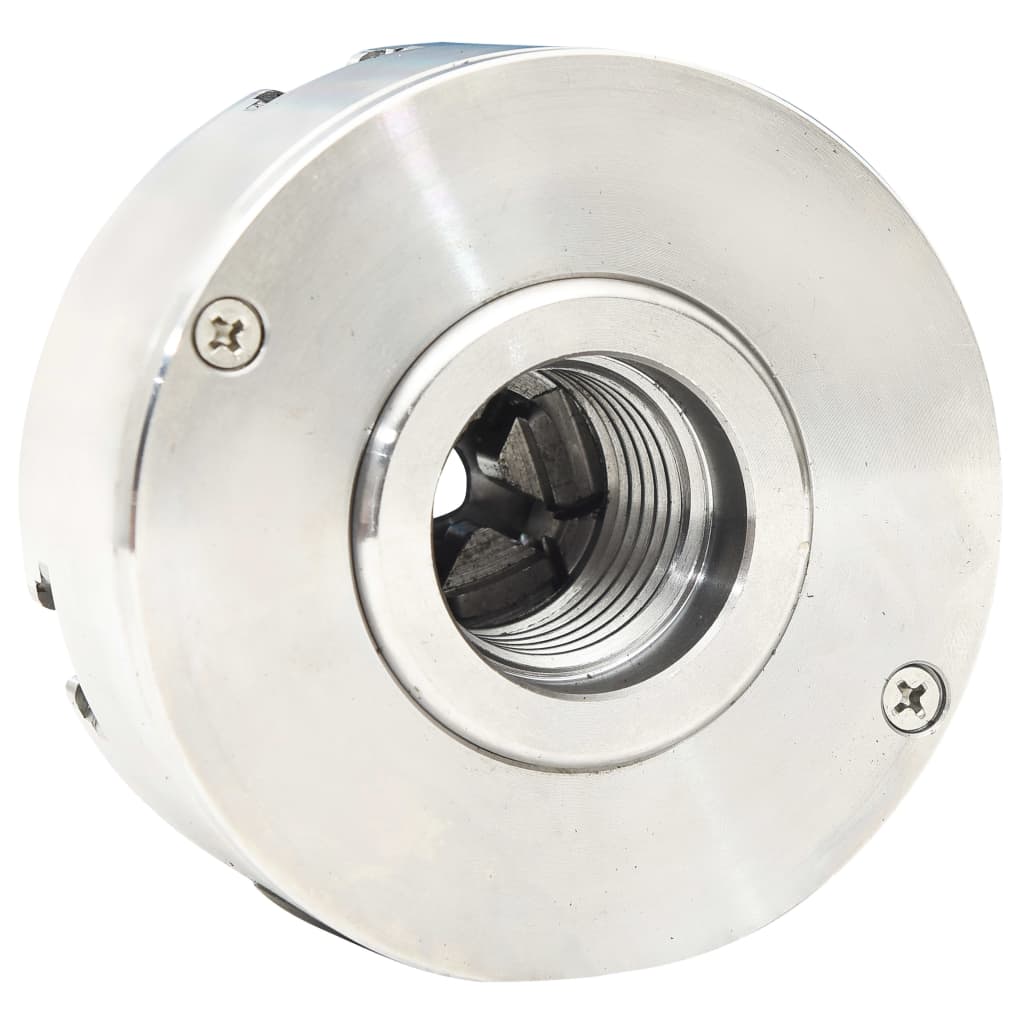 4 Jaw Wood Chuck with M33 Connection Steel Silver 96 mm