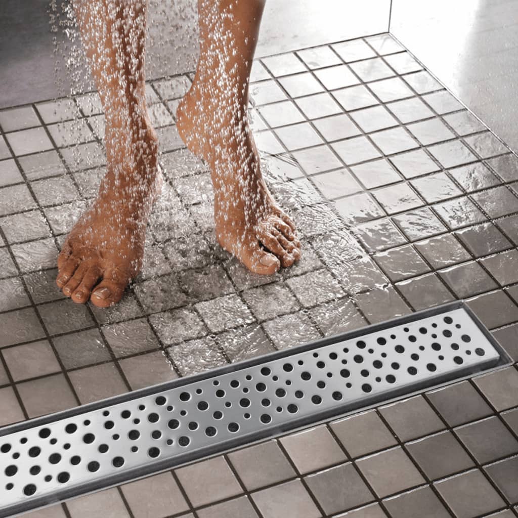 Duschablauf Wasserrinne Edelstahl Blubber Design 540 x 110 mm