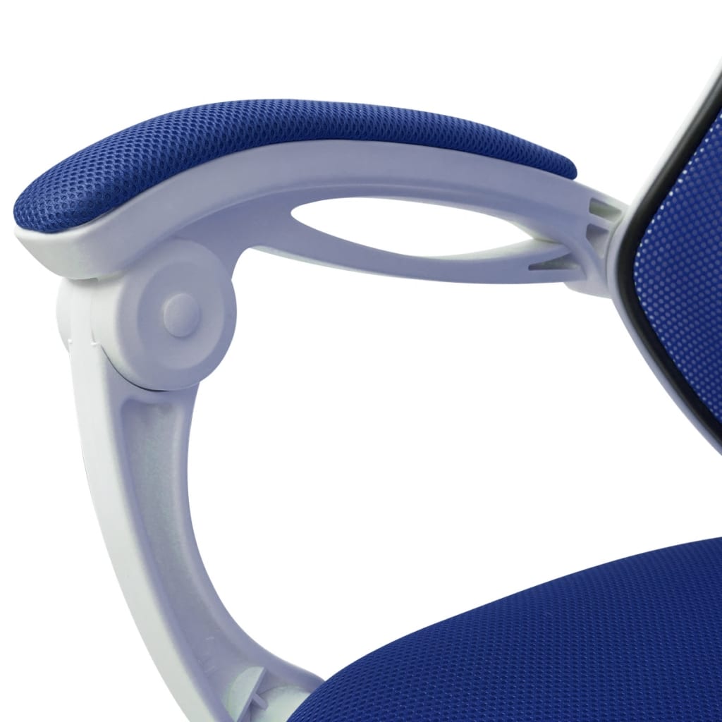 Chaise  inclinable de bureau avec repose-pied Tissu Blanc / bleu
