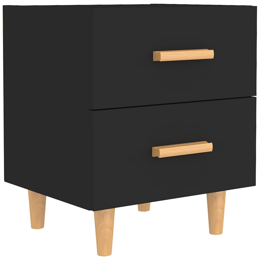 Bed Cabinet Black 40x35x47.5 cm