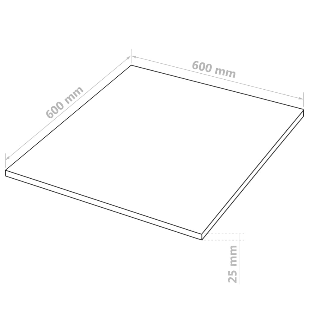 MDF-Platten 2 Stk. Quadratisch 60x60 cm 25 mm
