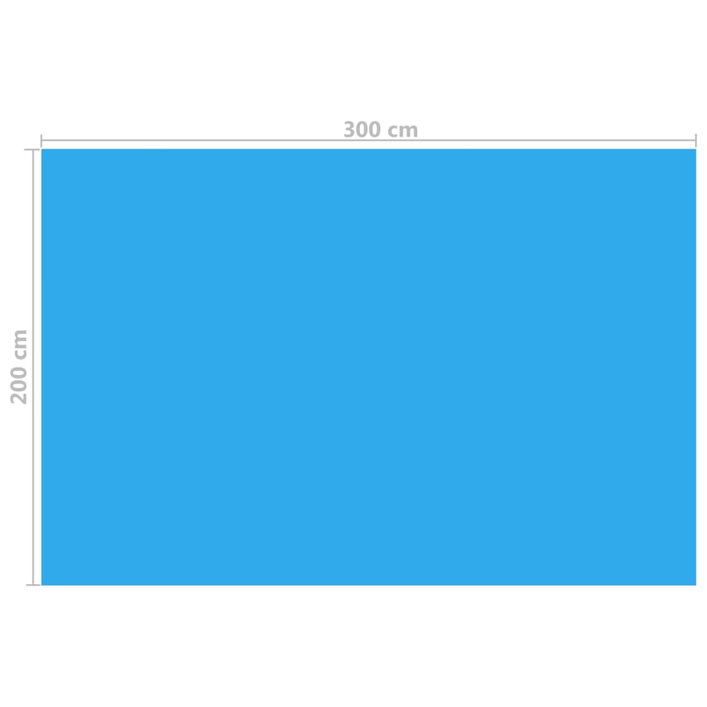 Bâche de piscine rectangulaire 300 x 200 cm PE Bleu