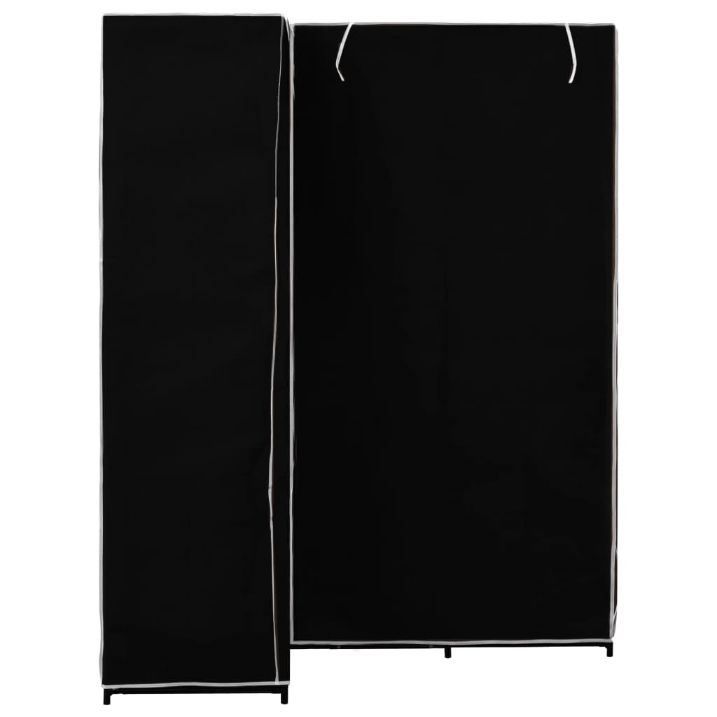 Corner Wardrobe Black 130x87x169 cm