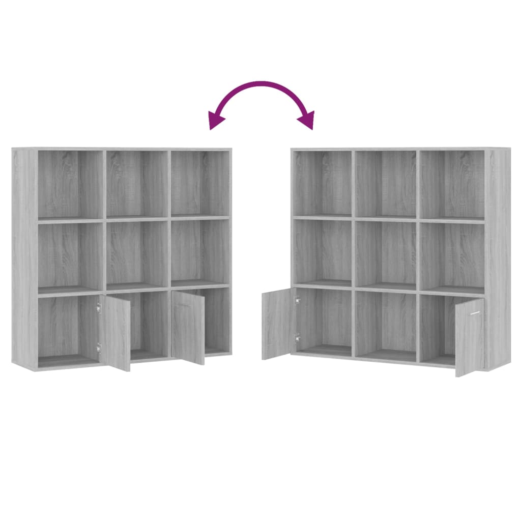 Armoire à livres Sonoma gris 98x30x98 cm