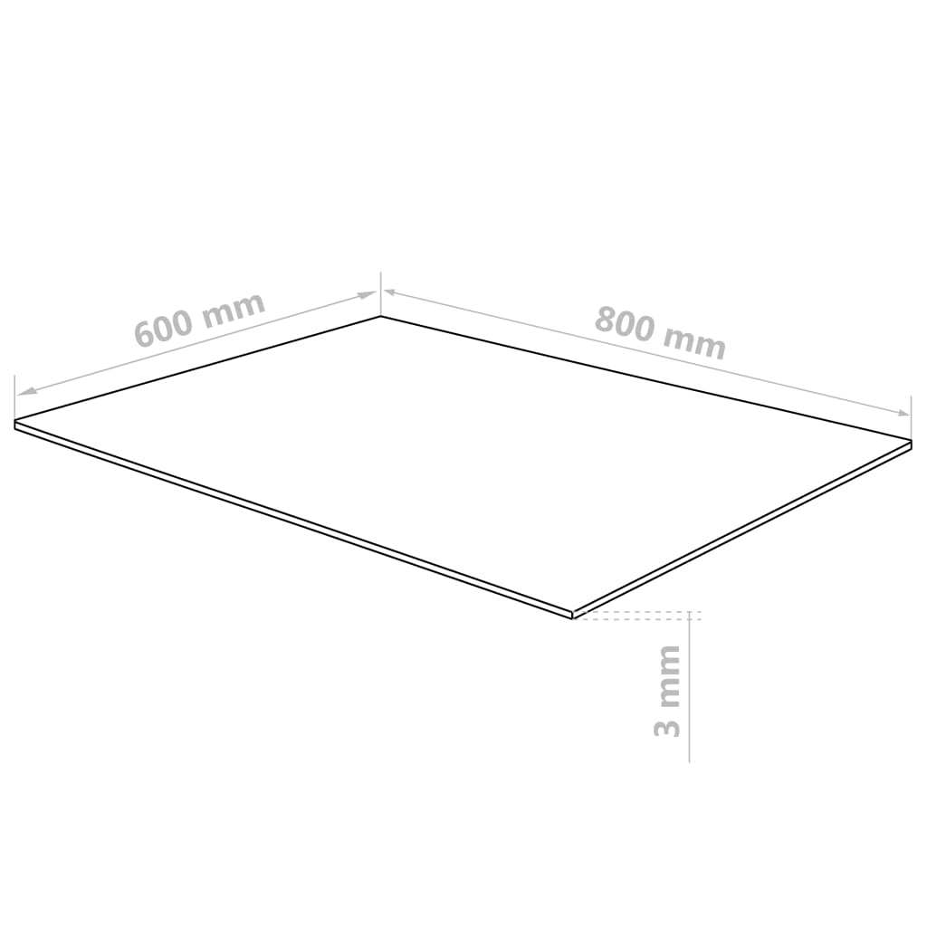 Klare Acrylglasplatten 10 Stk. 60×80 cm 3 mm