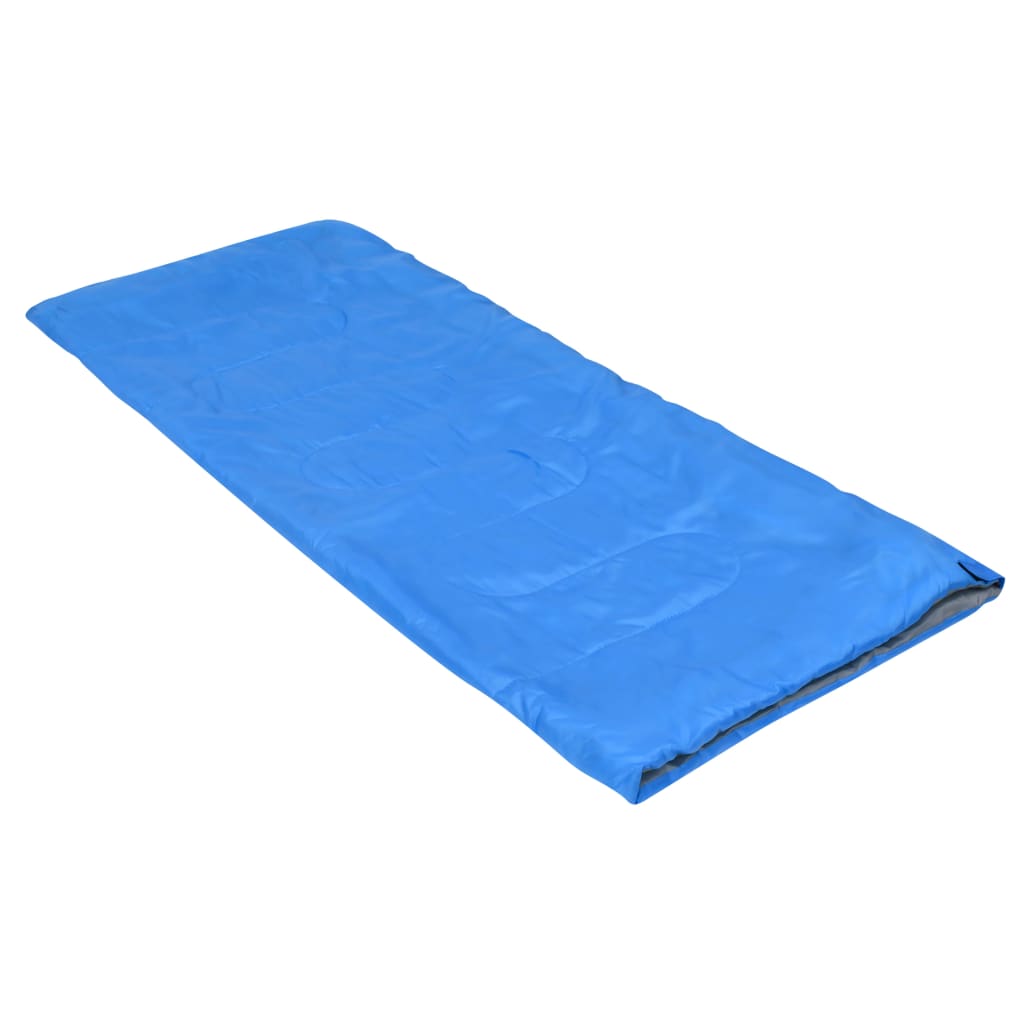 Leichter Umschlag-Schlafsack für Kinder Blau 670g 15°C 