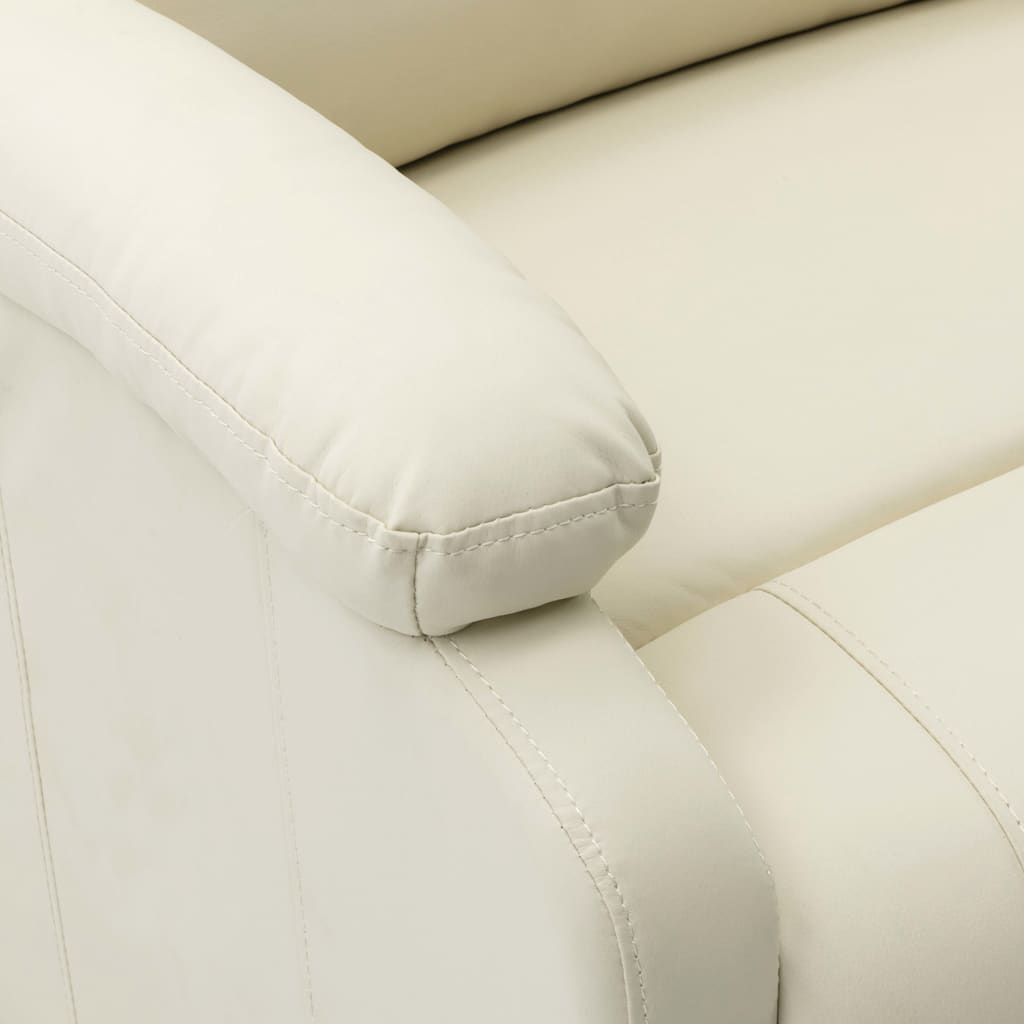 322437 Recliner White Faux Leather