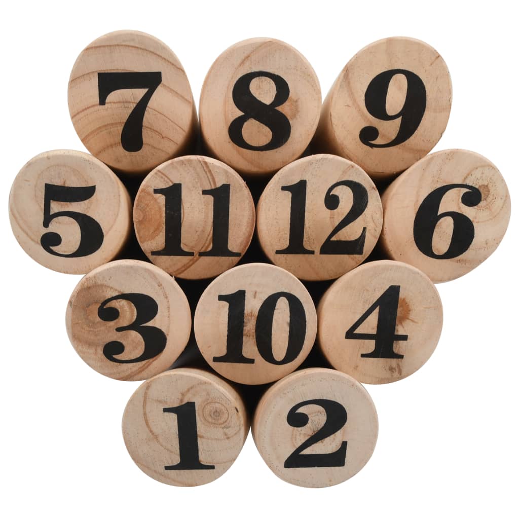 Number Kubb Game Set Wood