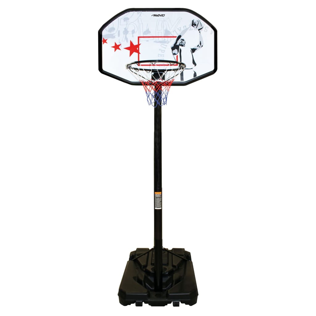 Avento Adjustable Basketball Stand Fast Break Black White and Red